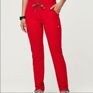 FIG Clothing Yola Skinny Scrub in Pop Red